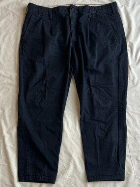 Vintage Abercrombie & Fitch Navy Athletic Straight Chino Pants - Men's 36W x 25L
